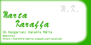 marta karaffa business card